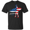 Image of American Flag Surfer Tee Shirt USA Love Surfing Surf Gifts