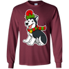 Image of Christmas Siberian Husky Dog T-Shirt, Puppy Xmas Gift