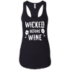 Image of Funny Halloween Wine Long Sleeve Shirt Wicked Before Wine