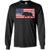 Image of American Flag Patriotic Wild Feral Pig Hunting T-Shirt USA
