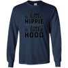 Image of A Little Hippie A Little Hood Funny Gym Workout Long Sleeve