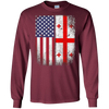 Image of American Georgian Flag T-shirt Georgia Republic Country