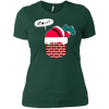 Image of Santa Stuck In Chimney T Shirt Funny Christmas Pocket Gift