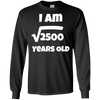 Image of 50 year old 50th Birthday Gift Idea: Square Root of 2500 Tee