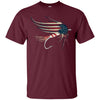 Image of American Flag Salmon Fly T-Shirt