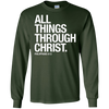 Image of All Things Through Christ T-Shirt: Scripture Bible Verse Tee