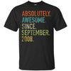 Image of Absolutely Awesome Since September 2008 10th Birthday Shirt