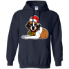 Image of Christmas St. Bernard Dog T-Shirt, Puppy Xmas Gift