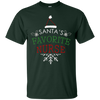 Image of Santa's Favorite Nurse Holiday Christmas Nursing T-Shirt
