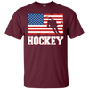 Image of Tshirt de hockey de drapeau américain patriotique