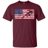 Image of American Flag Runner Sprinter USA Patriotic T-Shirt Sport