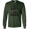 Image of A Little Hippie A Little Hood Funny Gym Workout Long Sleeve