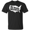 Image of ALL RELIGIONS Welcome Here Protest T Shirt - Anti Trump Ban