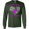 Image of Alzheimer's Awareness Shirt For My Hero Ribbon Heart Tee