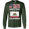 Image of American By Birth Proudly Raised In California Flag Shirt