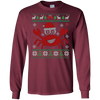 Image of Santa Claws Festive Crab Ugly Christmas Sweater T-Shirt