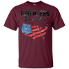 Image of American Flag T-Shirt God Bless America 4th of July Tee Unis
