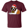 Image of Christmas St. Bernard Dog T-Shirt, Puppy Xmas Gift