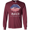 Image of 'Murica Shirt America Flag on Lips, 4 juillet