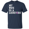 Image of Alzheimer's Awareness T-Shirt For Wife Purple Ribbon Tee