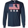Image of Tee-shirt d'hockey sur glace de drapeau des Etats-Unis américain cadeau sportif patriote