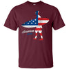 Image of American Flag Surfer Tee Shirt USA Love Surfing Surf Gifts