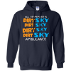 Image of All I Remember Is Dirt Sky Ambulance Funny Motocross T-Shirt