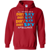 Image of All I Remember Is Dirt Sky Ambulance Funny Motocross T-Shirt