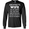 Image of Architect's Wife Funny Wedding Anniversary Gift T Shirt