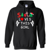 Image of Santa Loves This Girl T Shirt Funny Christmas Gift Shirts
