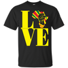 Image of African black power map raised fist I love Africa t-shirt