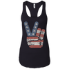 Image of 4th of July Vintage American Flag Big Peace Sign T-Shirt