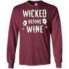 Image of Funny Halloween Wine Shirt Wicked Before Wine T-Shirt