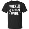 Image of Funny Halloween Wine Long Sleeve Shirt Wicked Before Wine