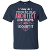Image of Architect Mom Shirt I May Be Wrong Mommy Gift TShirt