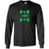Image of 4WD Retro Long Sleeve T-Shirt Offroad Overland 4x4 Green