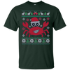 Image of Santa Claws Festive Crab Ugly Christmas Sweater T-Shirt