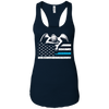 Image of Angel Weeping Thin Blue Line Flag to Honor the Fallen