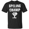 Image of Bête sarcastique épelant le tee-shirt de champion