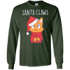 Image of Santa Claws Cat Lovers Long Sleeve Shirt