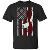 Image of American Flag THROAT Cancer Awareness T-Shirt