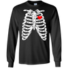 Image of Funny Halloween Skeleton Costume Long Sleeve Shirt