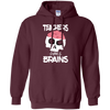 Image of Funny Halloween Skull Teachers Love Brains Long Sleeve Shirt