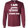 Image of 50 year old 50th Birthday Gift Idea: Square Root of 2500 Tee