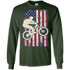 Image of American Flag Mountain Biking Shirt Long Sleeve Bike Lover