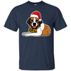 Image of Christmas St. Bernard Dog T-Shirt, Puppy Xmas Gift