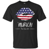 Image of 'Murica Shirt America Flag on Lips, 4 juillet