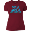 Image of Santa Monica Beach Long Sleeve T-Shirt Waves Surf Tee Shirt