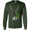Image of Christmas String Lights Dual Head Nurse Stethoscope T-Shirt