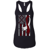 Image of American Flag THROAT Cancer Awareness T-Shirt